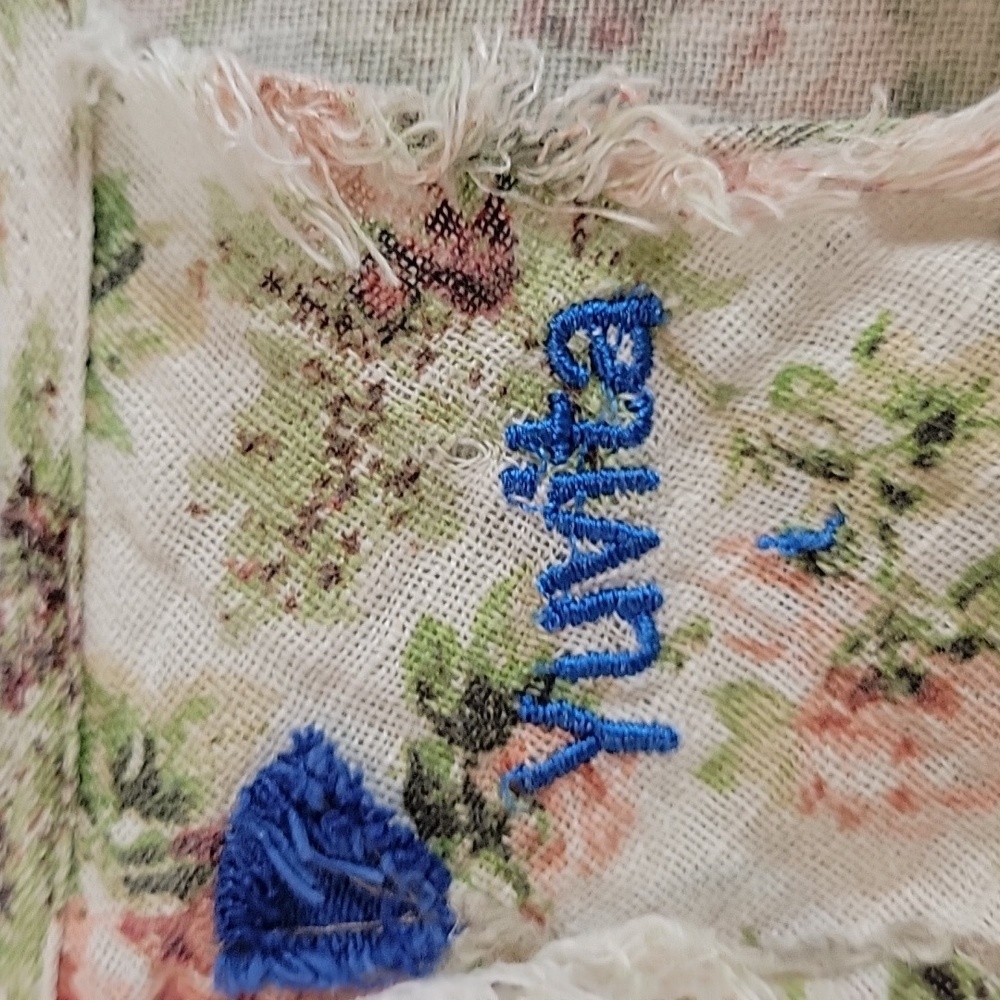 YUVITA floral cottagecore linen top size Large - Picture 2 of 7